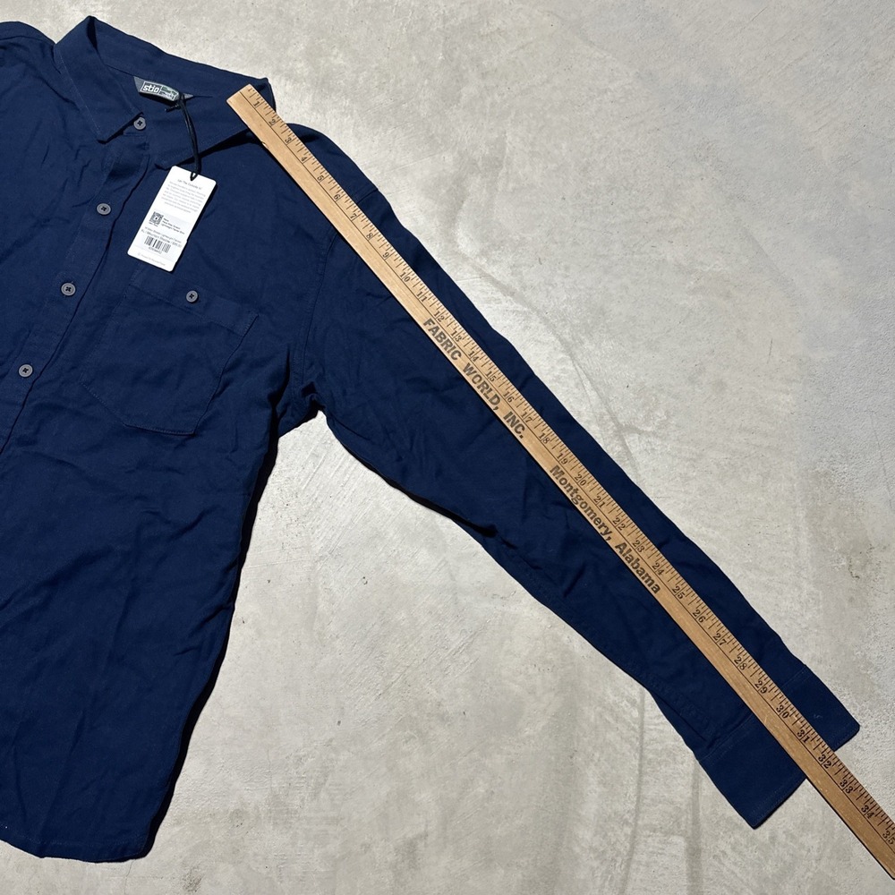 $95 Stio Miter Stretch Lightweight Flannel Shirt - Men's SZ XL NWT Blue - Picture 8 of 11